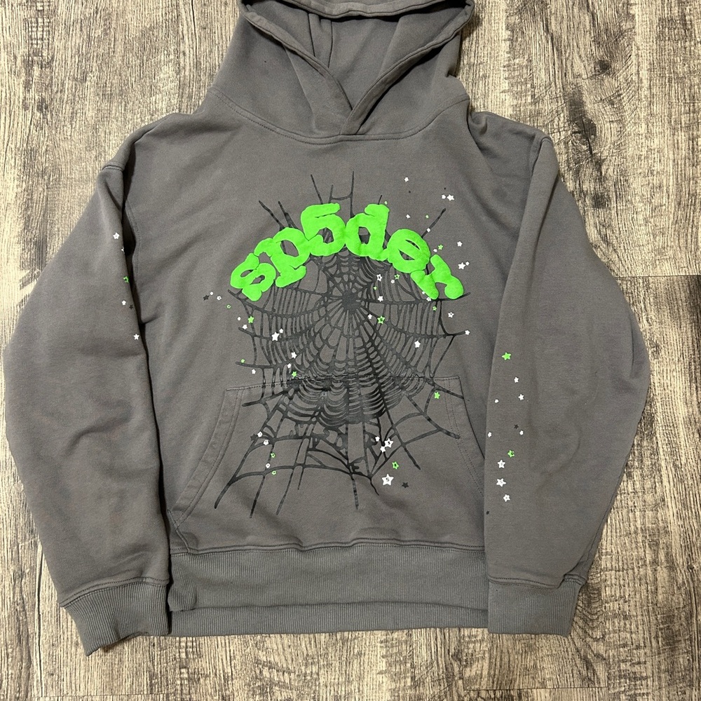 Gray and Green Gothic Pullover Sweater